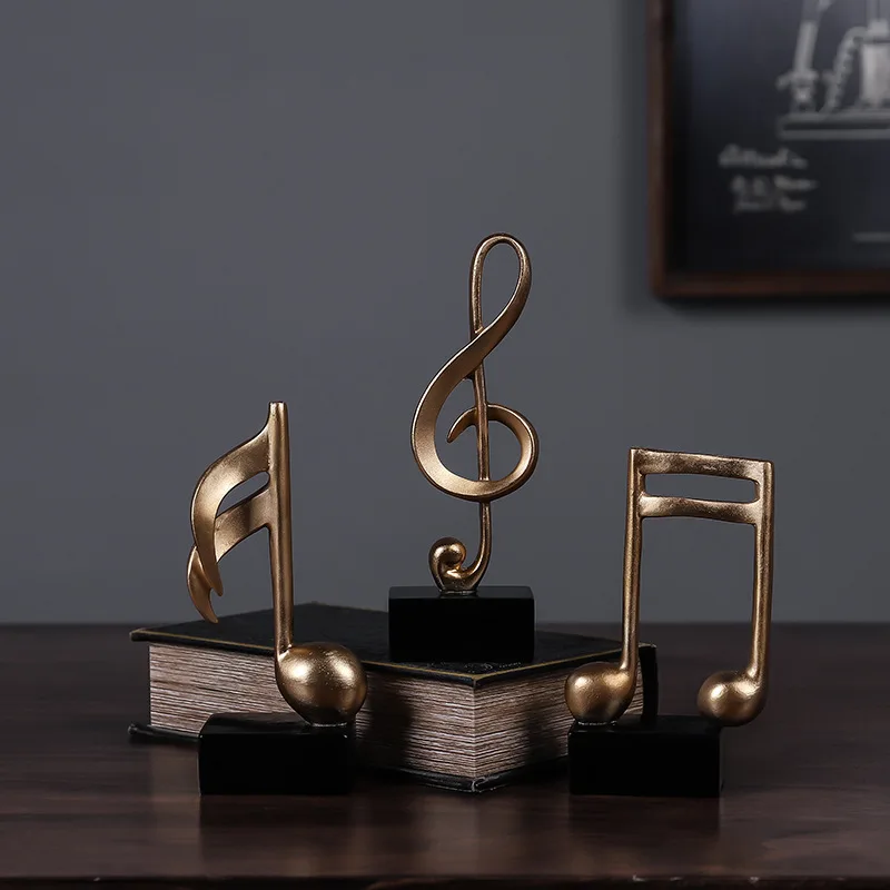 

Golden musical note model decoration light luxury living room wine cabinet decoration coffee shop window props decoration