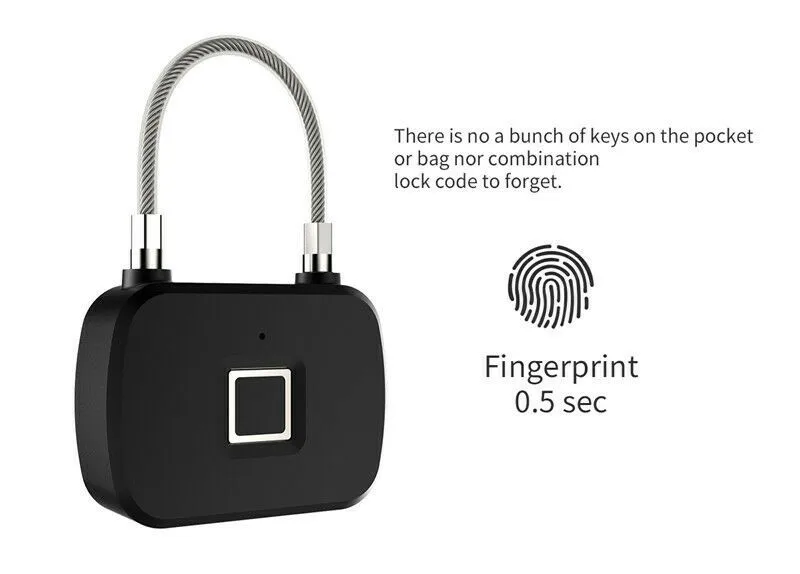PYMH замок отпечатков пальцев Anytek Smart Keyless Противоугонный замок для двери багаж Чехол чемодан коробка сумка сменная батарея США