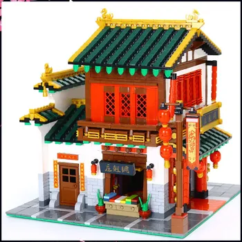 

XingBao Official 01001 City Street Series Ancient Chinese Architecture MOC China Town Silk Zhuang Building Blocks Bricks Toys