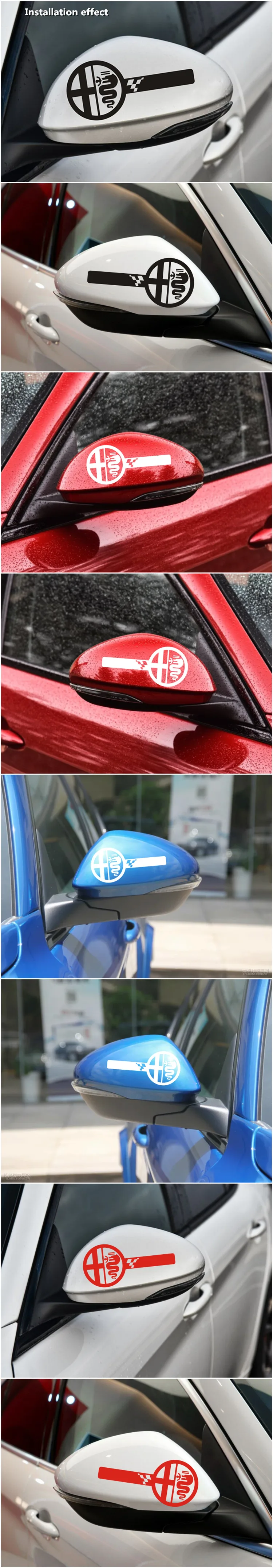 20 шт. для ALFA ROMEO пользовательские боковое зеркало наклейки на кузов наклейки MiTo Giulietta Giulia 159 147 156 166 GT MiTo стайлинга автомобилей