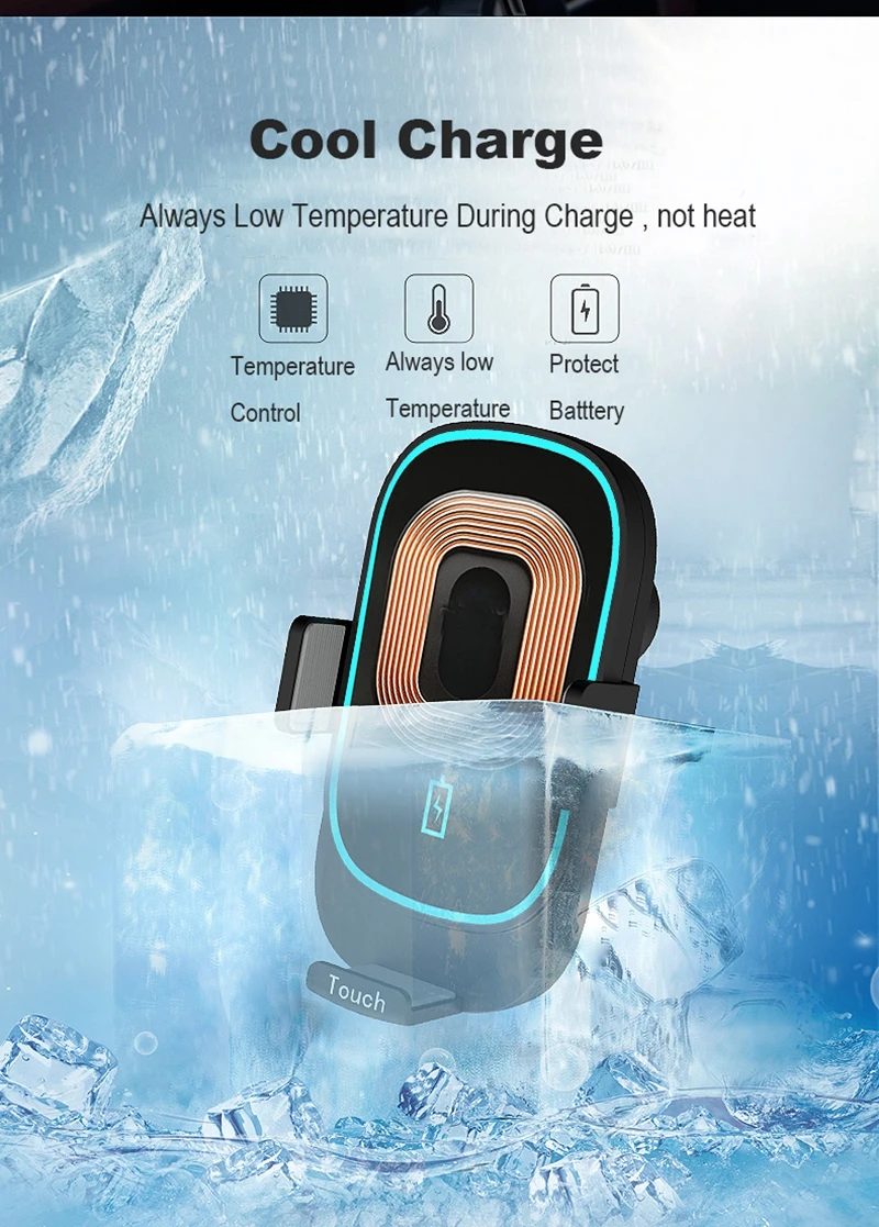 Автомобильное беспроводное зарядное устройство Infared QI для iPhone 11 Pro Max samsung S10 huawei P30 Pro 10W 15W беспроводное автомобильное зарядное устройство автомобильное крепление