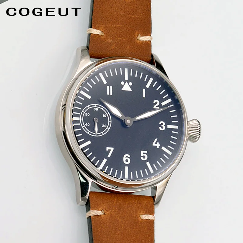 Мужские механические часы pilot Seagull st3600 6497 сапфировые Corgeut винтажные военные наручные часы 17 драгоценностей ручной работы 44 мм - Цвет: 2