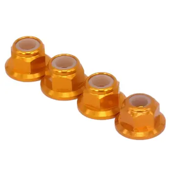 

RISE-Hex Lock Nut Wheel M4 4mm 959-65 Aluminum Alloy for Rc Hobby Car 1/12 Wltoys L959 L969 L979 L202 L212 L222 K959 4Pcs(Gold)