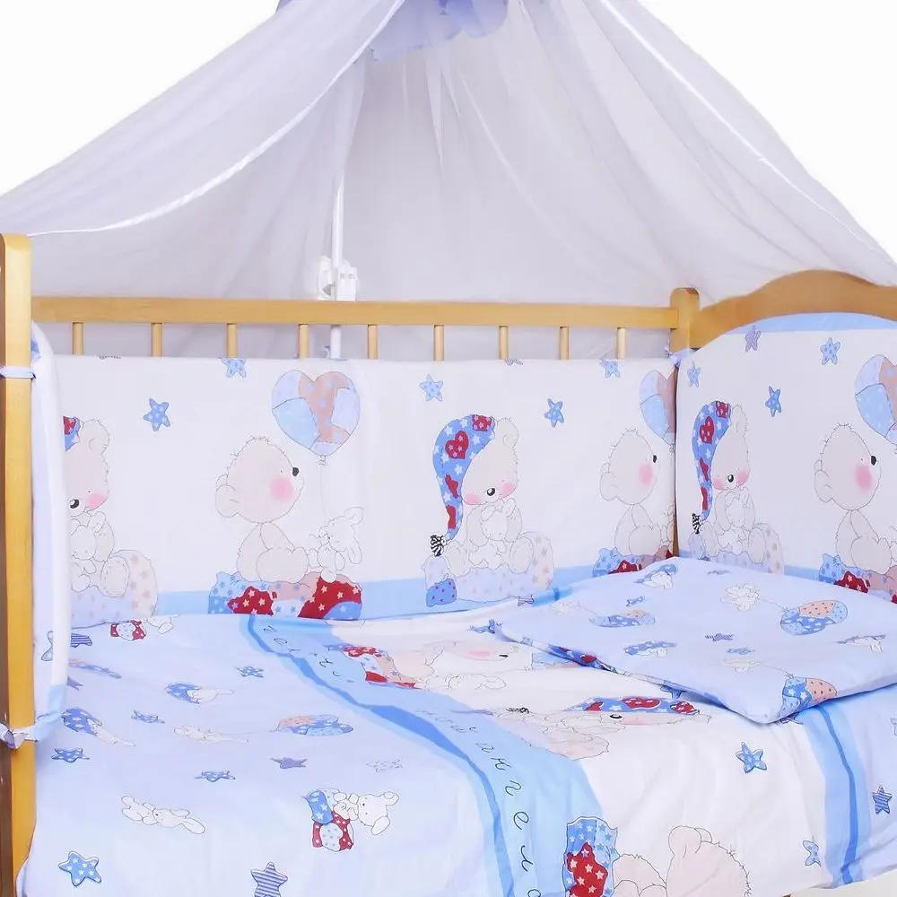 Комплект в кроватку 7-ми предметный AmaroBaby Сновидения(поплин