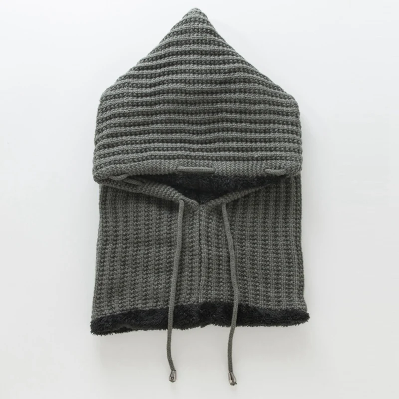 Женская вязаная шапочка-шарф, набор Skullies Beanies, Зимние головные уборы для мужчин и женщин, однотонная шапка, шапка
