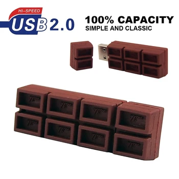 

Pen Drive 4GB Cartoon Sweet Chocolate USB Flash Drive 8GB 16GB 32GB 64GB USB 2.0 Flash Memory Stick Disk 128MB Pendrive