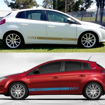 

Car Stickers for Fiat Bravo, Car Vinyl Film Decoration Decals, DIY Sports Design, Side Stripes, Car Tuning Accessories
