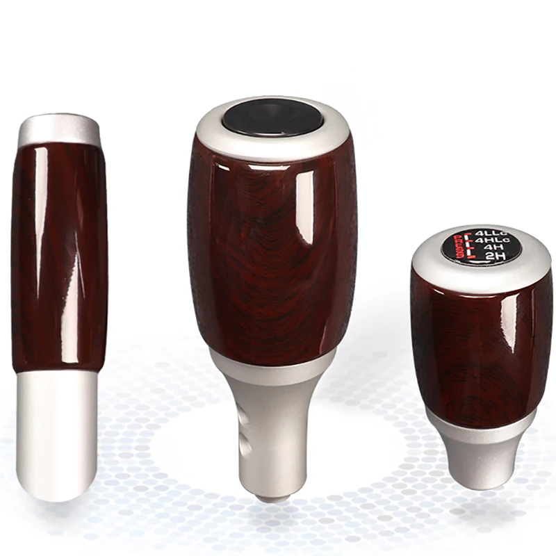 Gear Set For Mitsubishi Pajero V97V93V73V87 Gear Shift Head Alloy Modified Pajero Shift Lever With Peach Wood Grain Handle