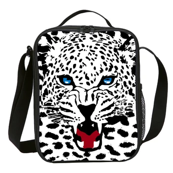 

Kids Lunch Box Animal Thermal Tote Bag Meal Prep Lunch Bag Tiger Wolf Leopard Wild Crossbody Bag Men Boys Child