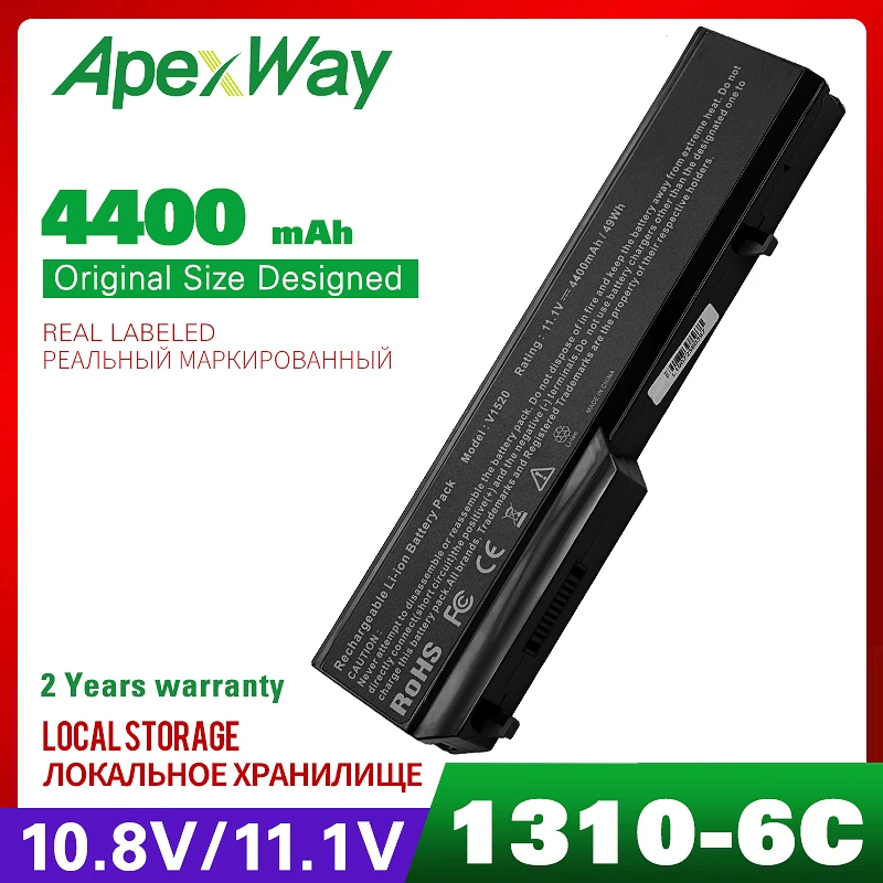 4400 мАч Аккумулятор для ноутбука Dell Vostro 1310 1320 1510 1520 1521 2510 K738H N950C N956C N958C T112C T114C T116C u661H батарея для ноутбука