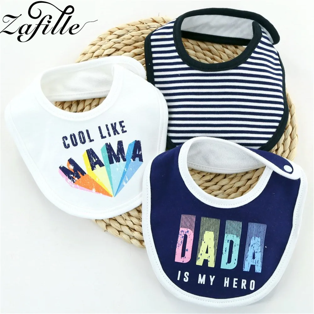 ZAFILLE 3Pcs Pure Cotton Baby Bibs Cartoon Print Baby Boy Stuff Feeding Apron Soft Baby Stuff For Newborn Burp Cloths 3pcs set printed cotton maternity nursing pajamas feeding sleepwear clothes for pregnant women spring pregnancy nightwear