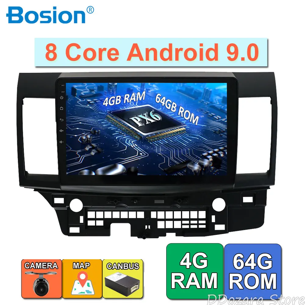 

8 Core Android 9.0 Car Radio For Mitsubishi Lancer 2008-2016 Year 4G RAM 64G ROM Multimedia Stereo player SWC Wifi HDMI AMP7851