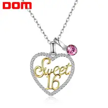 DOM Стерлинговое Серебро 925 ожерелье с подвеской в виде сердца для женщин Модный дизайн элегантные вечерние ювелирные изделия SVN316