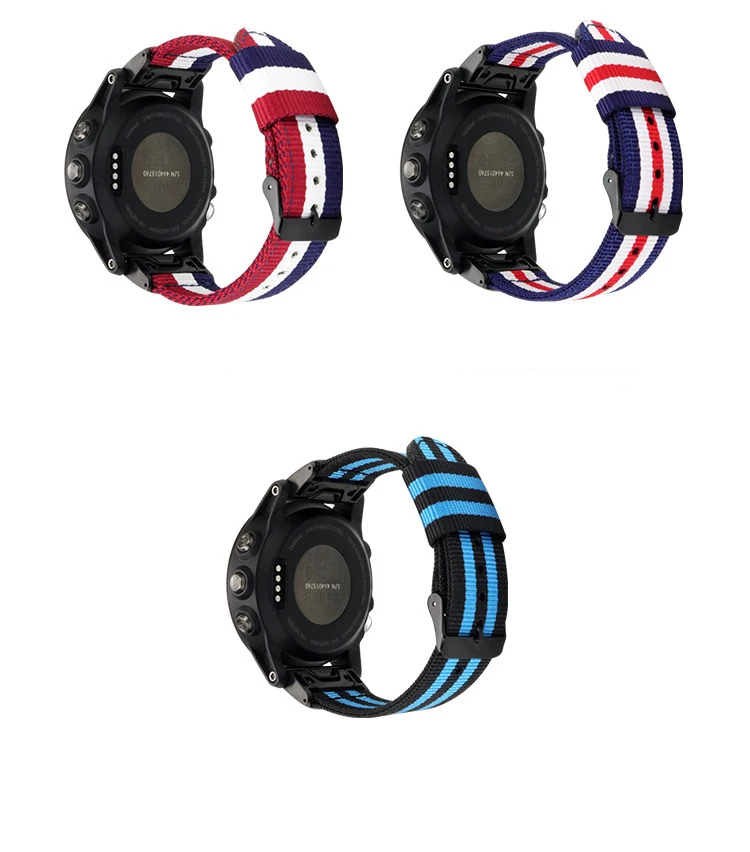 26/22/20 мм нейлон Смарт Браслет ремешок для смарт-часов Garmin Fenix браслет для наручных gps-часов Garmin Fenix 5X/Fenix 3/Fenix 5/Fenix 5S ремешки для часов