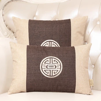 

Proud Rose 2 Pcs Chinese Throw Pillow Embroidery Pillowcase 60*60cm Office Back Cushion Bed Pillowslip Pillowcases