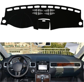 

Black Car Dashboard Cover Dash Mat For Volkswagen Touareg (2004-2018) 2012 2013 2014 2015 2016 2017 Auto Sun Shade Pad Carpet