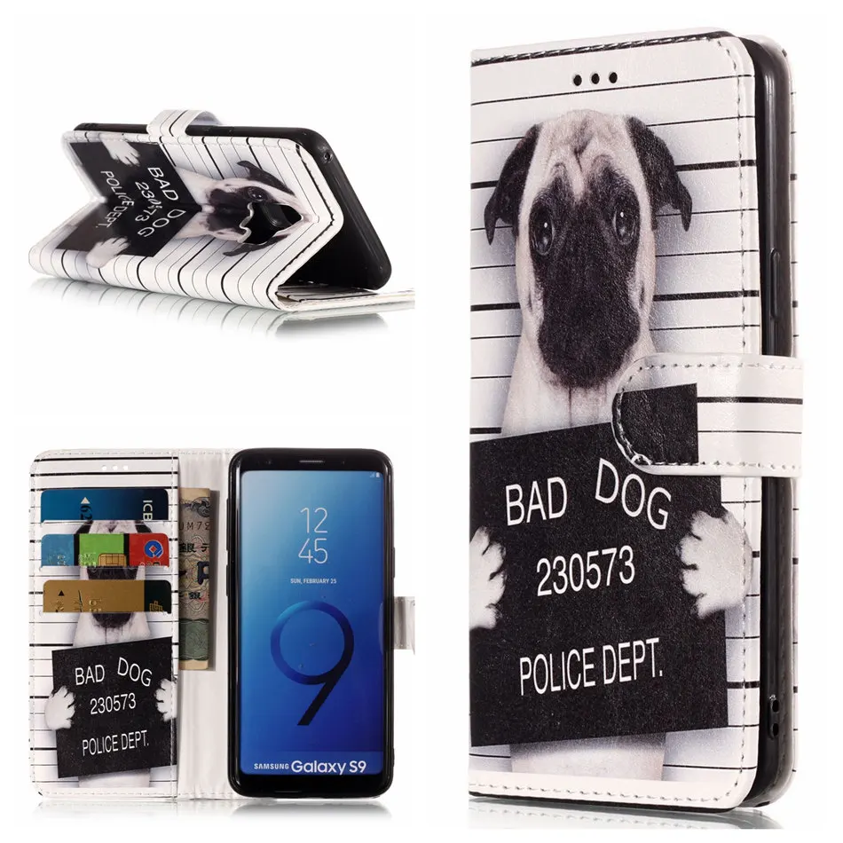 Чехол бумажник для Samsung Galaxy S9 S8 Plus S7 S6 Edge Note8 A3 A5 2017 A8 2018 Кожаный флип чехол телефона