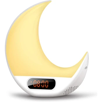 

Wake Up Light Alarm Clock, Sunrise/Sunset Simulation Bedside Lamp Press Sensor Function LED Light Remote Alarm Clock
