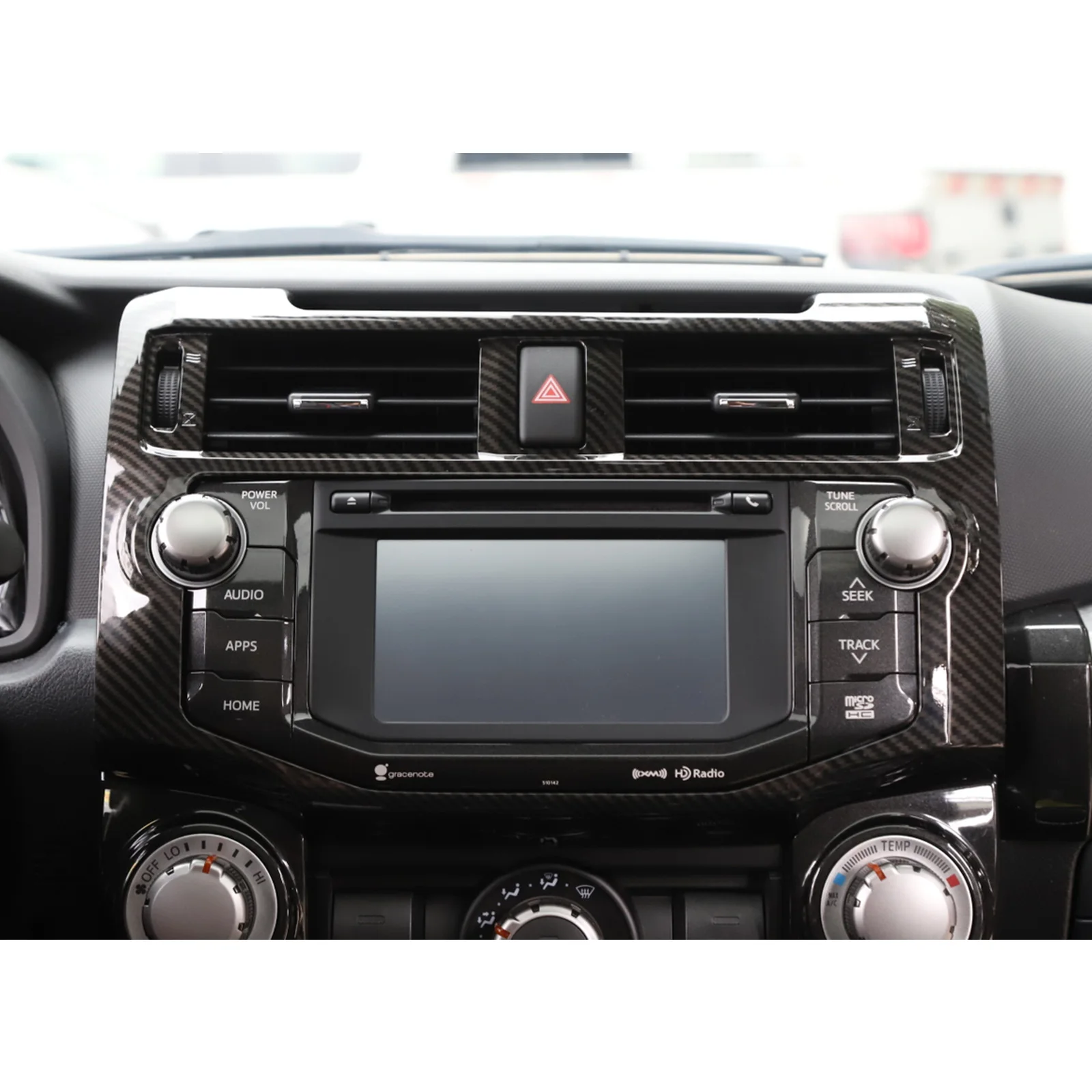 Areyourshop центральной Управление навигации Панель Накладка для 4runner 2010+ центральный Управление рамки Накладка авто Запчасти