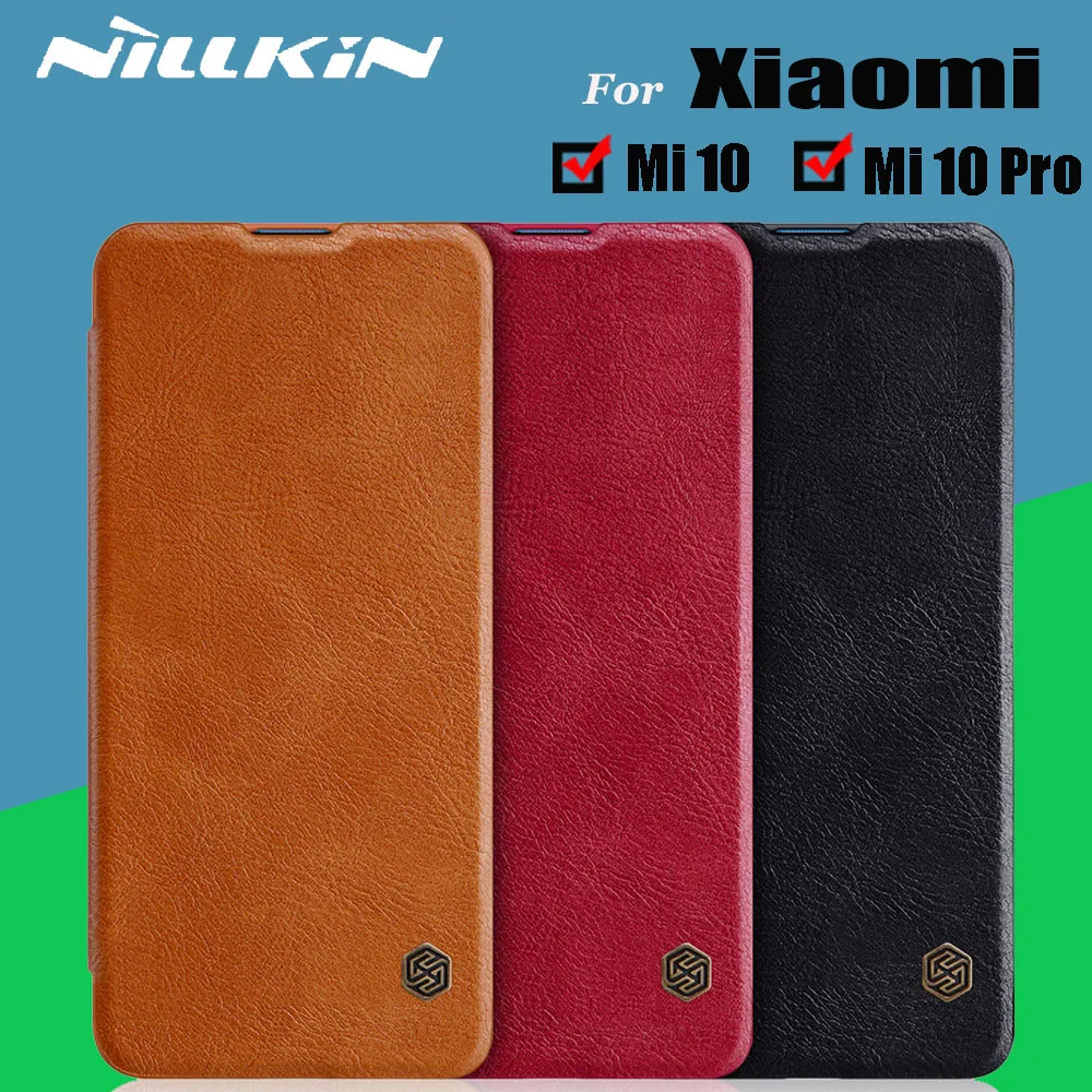 

Funda Case for Xiaomi Mi 10 Mi10 Pro 5G NILLKIN Genuine Soft PU Flip Leather Case Back Cover for Xiaomi Mi 10 Pro Phone Cases