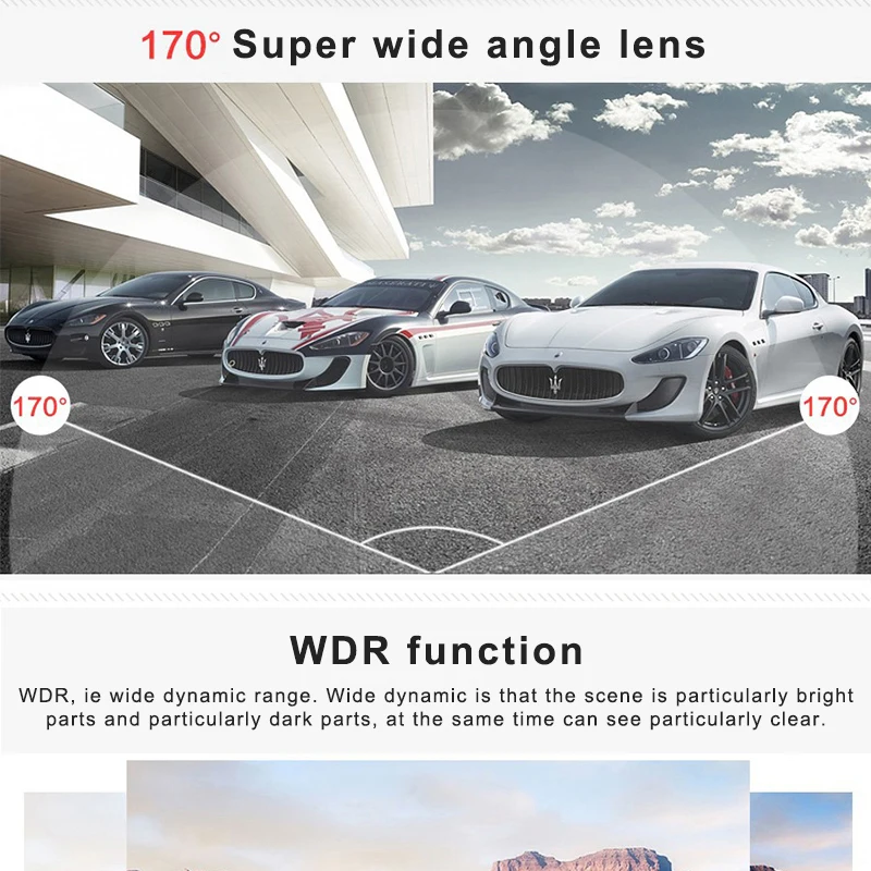 Автомобильный видеорегистратор JUEFAN a119 full HD 1080P Novatek 96655 170 градусов с 6 объективами