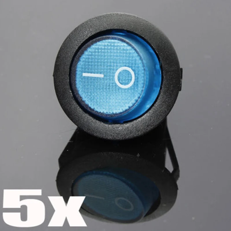 4 цвета Клавишные переключатели Автомобильный Круглый переключатель пластик 16A 3