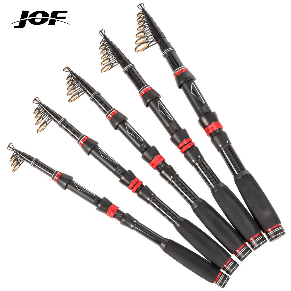 

JOF Fishing Rod Telescopic Fishing Rod Sea Fishing Quality 1.8m-3.0m Fishing Spinning carbon Feed All For Fishing Spinning Rod