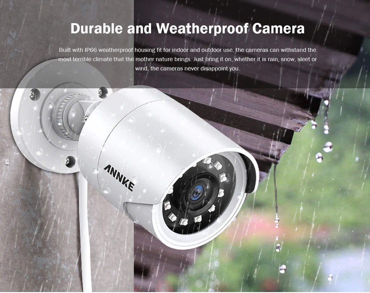 ANNKE 4CH 1080P CCTV камеры DVR системы 4 шт. водонепроницаемый 2.0MP HD-TVI пуля камера s домашний комплект видеонаблюдения белого цвета