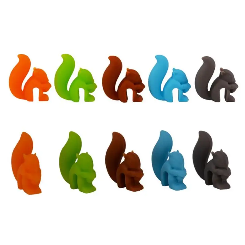 Silicone Tea Infuser Squirrel Device Tea Bag Hanging Snail Mug Cup Clip Label Party New Year Supplies