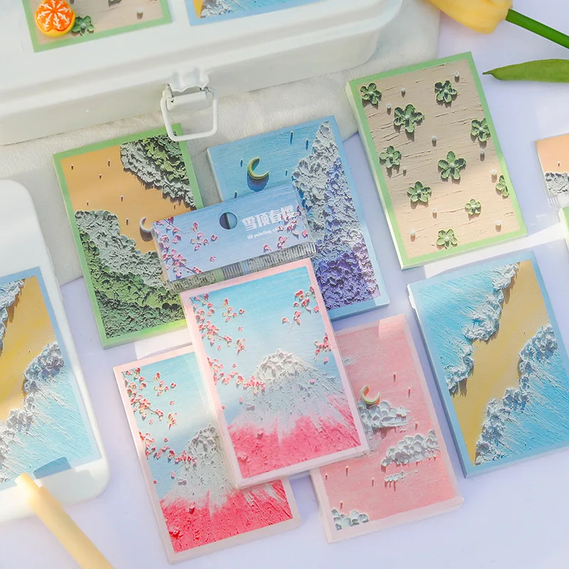 

80 Sheets Creative Memo Pad Journal Scrapbook Memo Notepad Decoration Mobile Phone Sticky Notes Stationery Bookmark