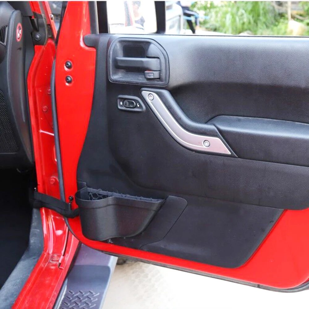 LEEPEE передний дверной карман для 2011- Jeep Wrangler JK JKU, автомобильный органайзер, автозапчасти, автомобильные дверные коробки для хранения, 2 шт