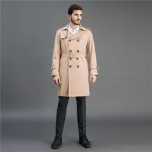 Модный двубортный Тренч мужской дизайн приталенный деловой Повседневный Верхняя одежда размера плюс M-9XL пальто на заказ недорогой Тренч