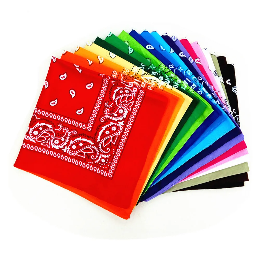 

Fashion Women Hair Accessories Linen Bandana Scarf Square Female Bandanas Headwear Rock Cool Girls Multi Paisley Headbands
