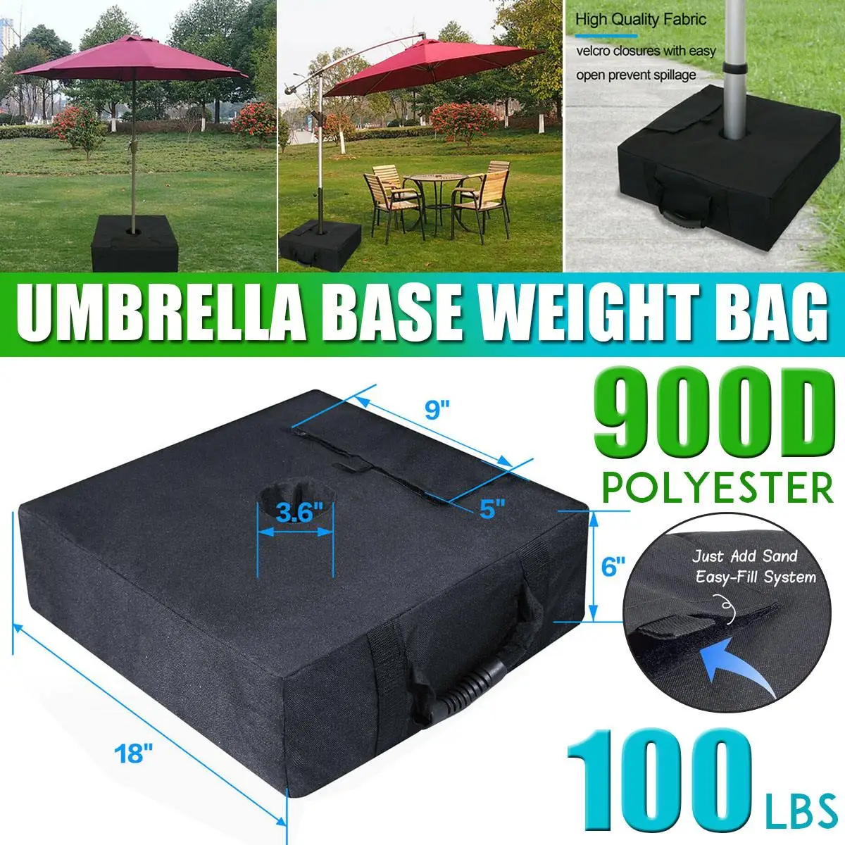 Outdoor Patio Umbrella Base Weight Bag Weatherproof Parasol Umbrella Heavy Duty Sand Bags Stand Base For Home Hotel Use Shade Accessories Aliexpress
