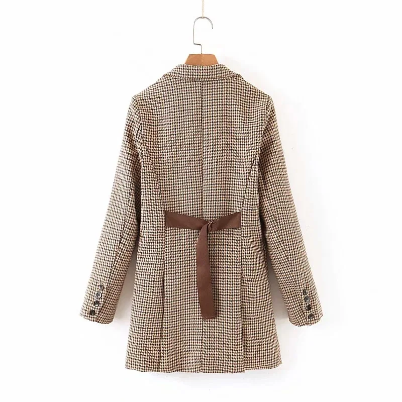 

2019 New Products INS Europe And America WOMEN'S Dress Single Breasted Pattern Woolen Jacket