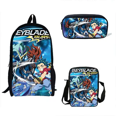 3 шт./компл. детские школьные сумки для девочек-подростков, аниме Beyblade Burst, блокнот с принтом для мальчиков, начальной школы, Supplise Pen Box - Цвет: j8751