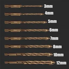 

3-12mm Woodworking Cross Hex Drill Bits Set For Tile Glass Ceramic Concrete Drilling Tools Set Brick Hard Alloy Triangle Bit To
