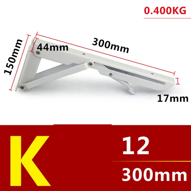 Soporte de estante de Metal de 2 piezas en forma de L esquina grueso antulo recto de 6-20 pulgadas p - Цвет: K-12x2