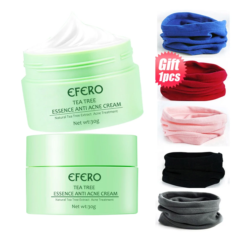 1pcs hat gift E EFERO эссенция чайного дерева против акне крем для лица увлажняющий отбеливающий крем против морщин Уход восстановление акне уход за кожей кремы для лица - Цвет: 1pcs hat gift E