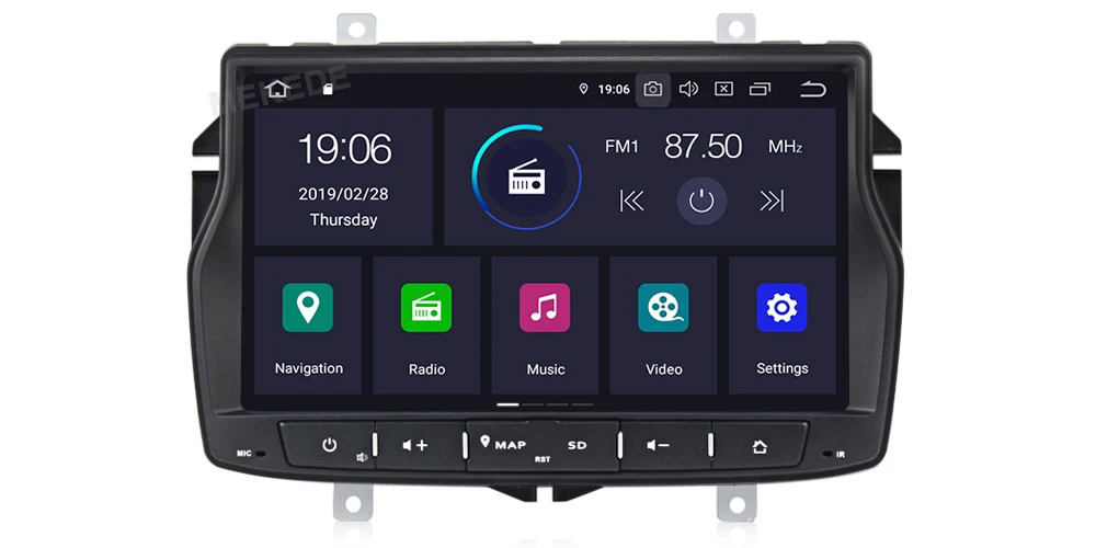 Cheap Russian menu free shipping 4G RAM 1din car radio multimedia DVD player for Lada vesta Android 9.0 Octa core with wifi BT GPS 19