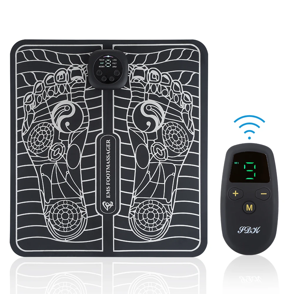 Photo Product Electrical Muscle Stimulation EMS Foot Mat Massage Feet Relax Shape Legs Boost Blood Circulation Health Care USB Charging Relief