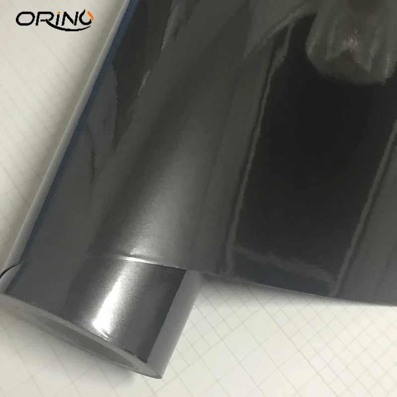 Grey Glossy Metallic Vinyl Film Wrap-4