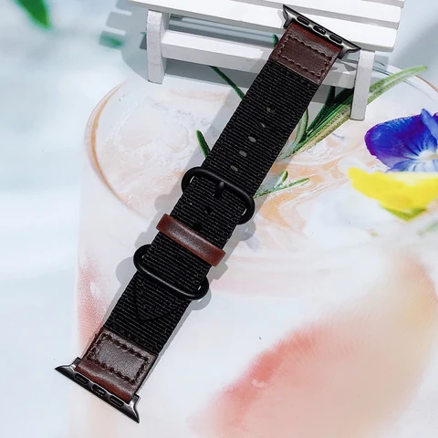 Sport Nylon Strap for Apple Watch Band 6 5 4 3 2 1 SE Nylon 44mm 40mm 42mm 38mm Bracelet for iWatch Apple Accessories