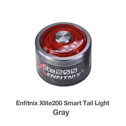 Enfitnix Xlite200 Ultra - Bright Carbon Fiber Smart Tail Light with Automatic Brake and Night Visibility (Gray)