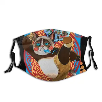 

protective mask with filter Panda Or Cat Love Chinese Kungfu anti dust PM2.5 reuse adult teen child girl