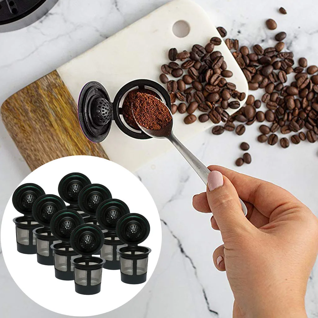 8pcs Reusable Coffee Filter K Cups Pod Keurig 1.0 Brewers Capsule Refill