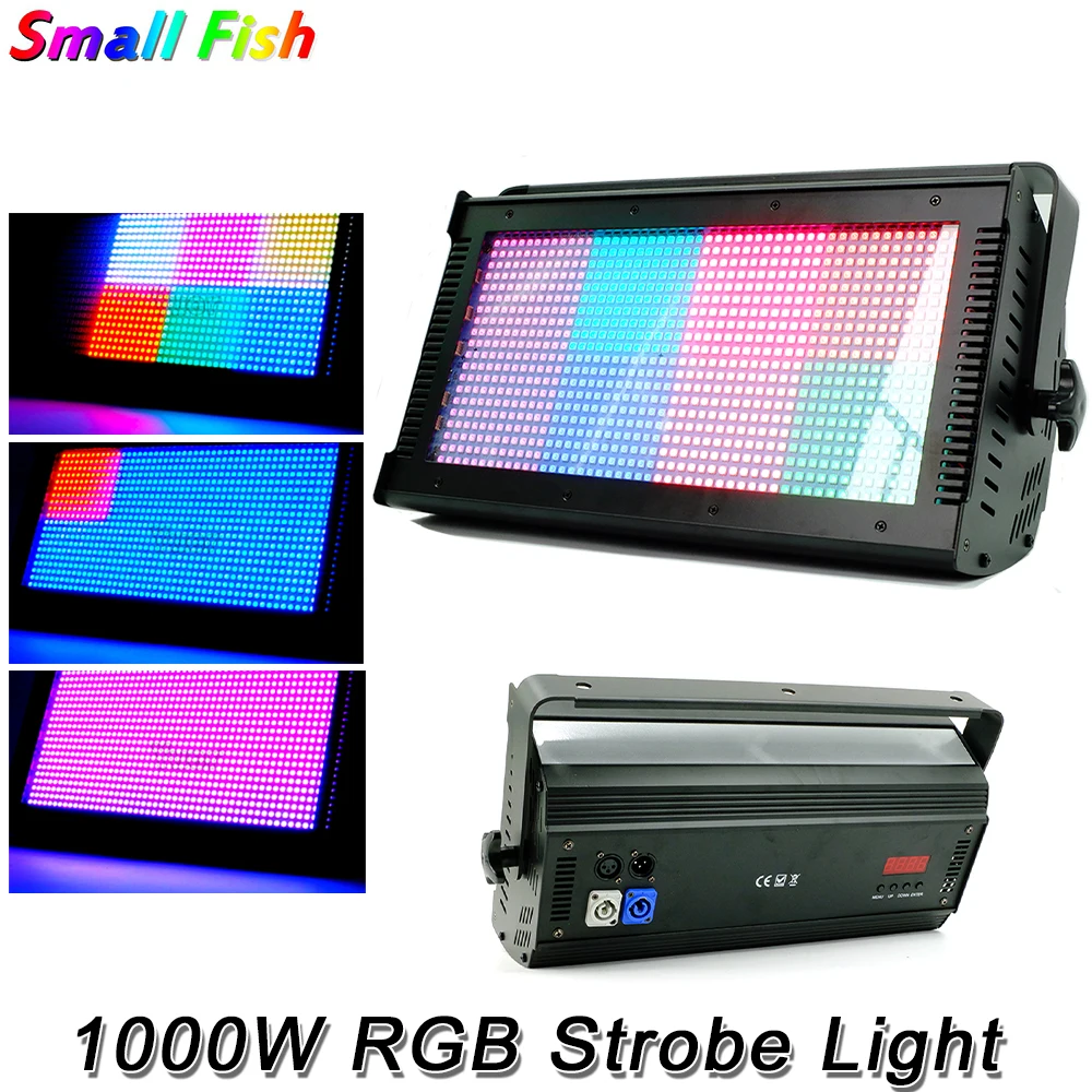 

1000W RGB Strobe Flash Light Sound Control Stage DJ Disco Christmas Party Strobe Effect Light DMX512 Mixed Flashing Stage Lights