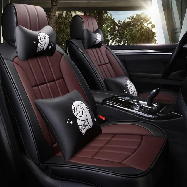 Новые роскошные кожаные чехлы для сидений автомобиля Lexus rx300 rx330 rx350 rx450h 250 is250 ct200h - Название цвета: Cartoon