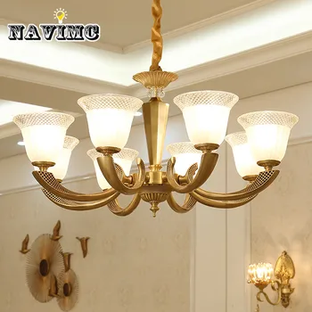 

European-style LED Chandeliers American Minimalist Bedroom Lights for Living Room Restaurant Study Hotel Lobby
