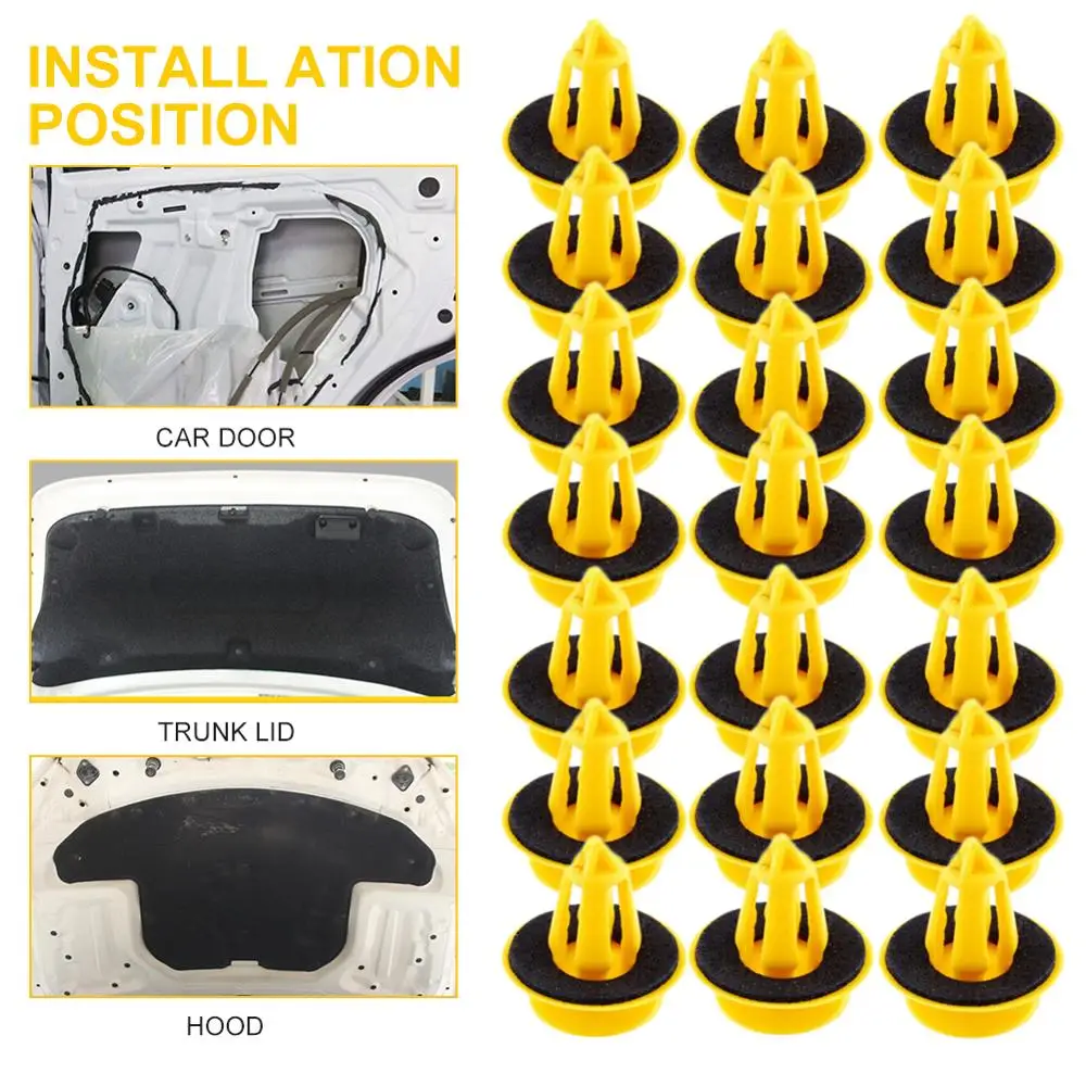 

50PCS Auto Door Trim Panels Fastener Clips Car Plastic Fixed Clip for Lada Kalina Granta Priora Lada Niva Largus Samara 2110 CSV